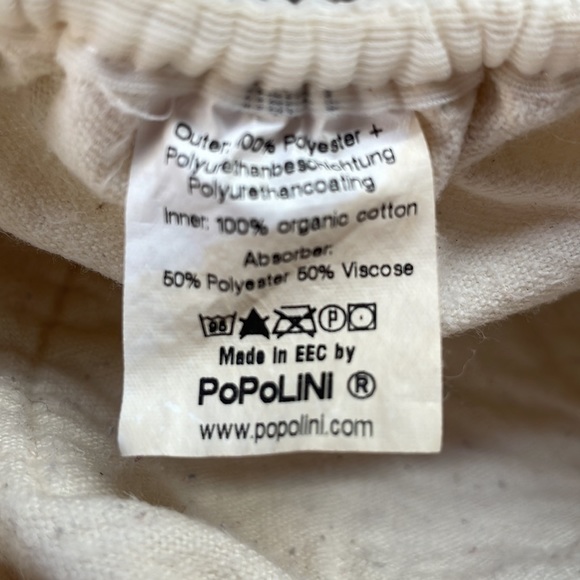 Popolini Training Diapers (2 pack) size Organic Large EUC Waterproof - Picture 2 of 4